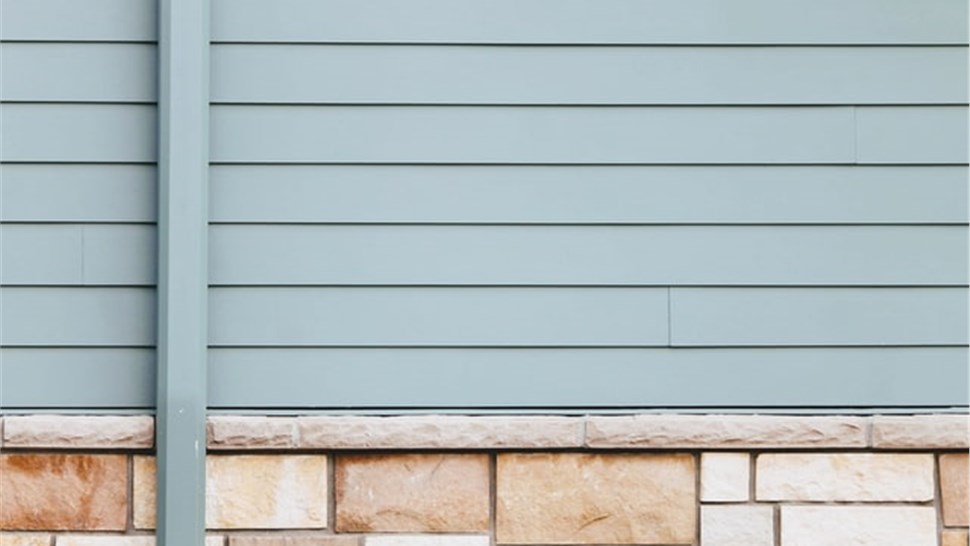 Light blue siding