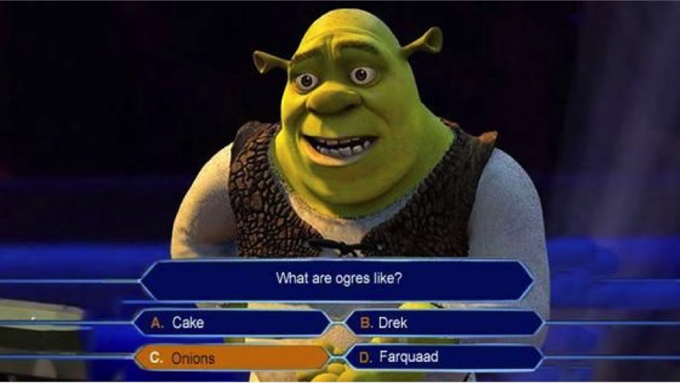 Shrek playing Who Wants to Be a Millionaire