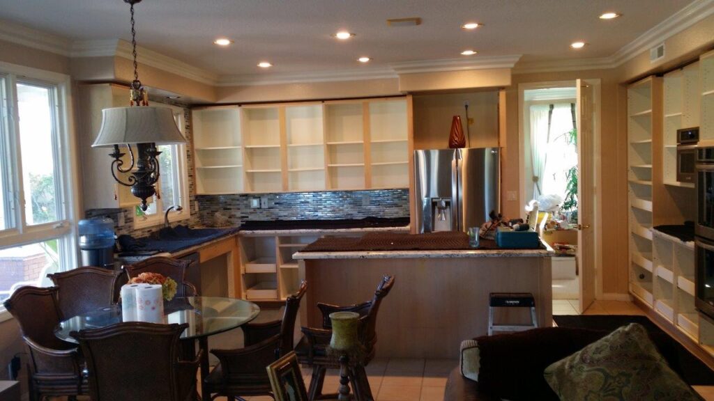 Kitchen cabinet refacing before