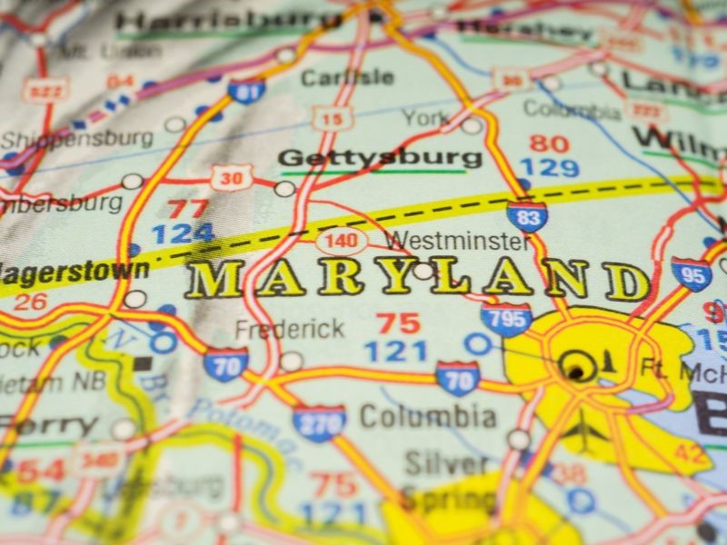 Map of Maryland