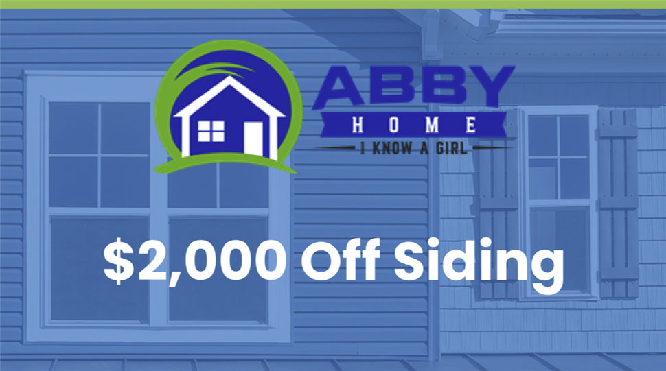 Spring siding promotion graphic highlighting seasonal savings on siding installation.