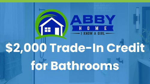 Spring bath remodeling promotion showing seasonal discount on bath renovation projects.