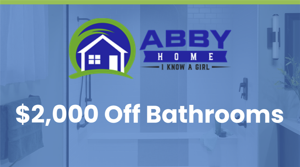 Spring bath remodeling promotion showing seasonal discount on bath renovation projects.