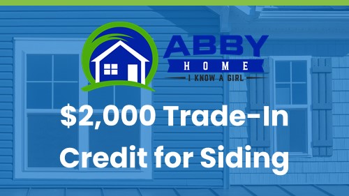 Spring siding promotion graphic highlighting seasonal savings on siding installation.