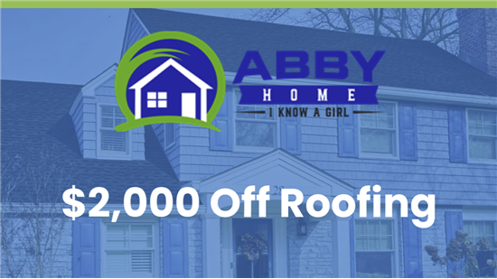Spring roofing promotion graphic showing limited-time savings on roof replacement services.