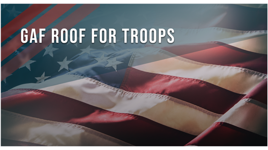 Military Savings with GAF Roofs for Troops