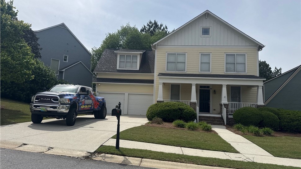 Gutters, Roofing Project in Mableton, Georgia by Adamson Roofing Company