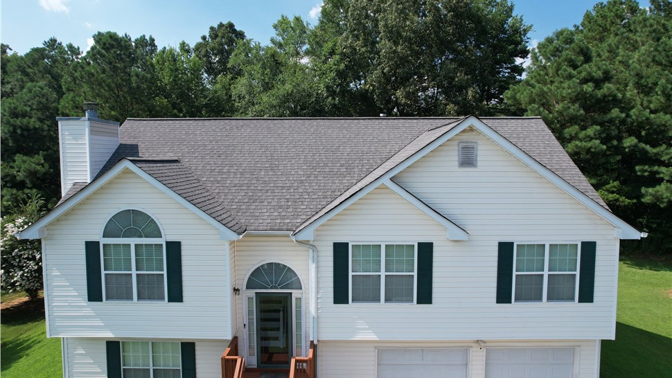 Gutters, Roofing Project in Rex, Georgia by Adamson Roofing Company