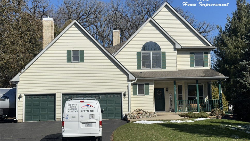 Gutters, Roofing, Siding Project in Cary, Illinois by A&D Home Improvement