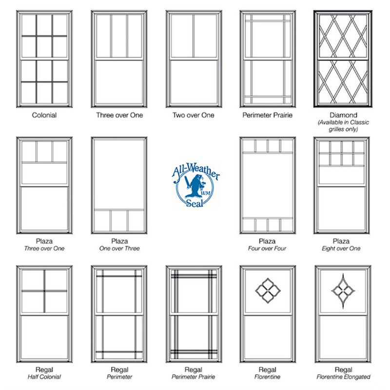 Double Hung Window Grid Options