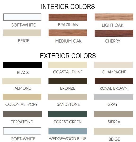 Awning Window Color Options