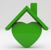 25919646-green-house-symbol-and-heart-on-white