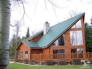 Rustic Shingle Metal Roof - Forest Green