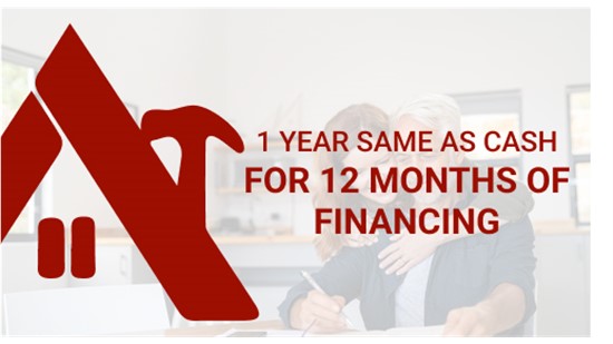 One Year Same-as-Cash Financing on Your Next Renovation