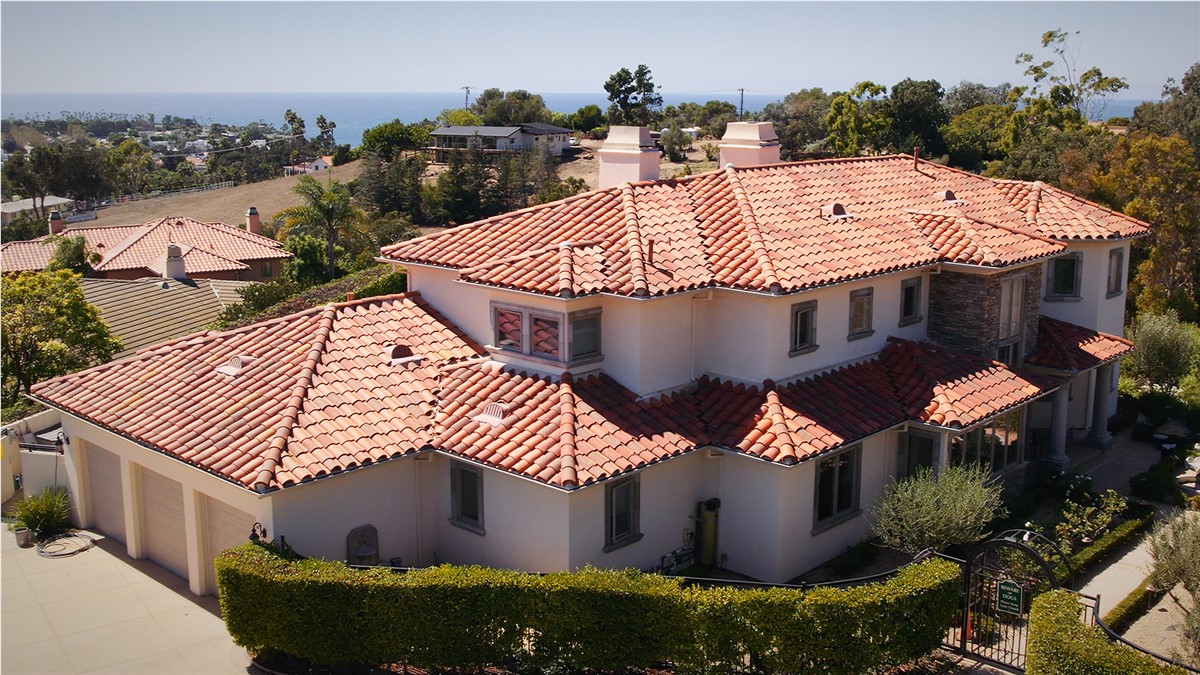 clay tile roofing on southern california home