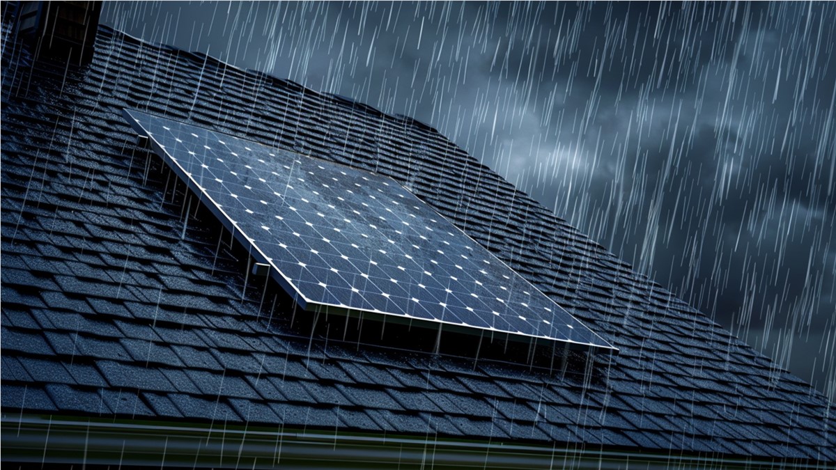 roof-leak-rain-on-solar-panels