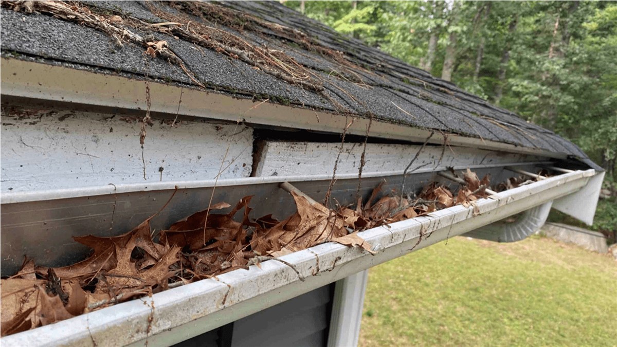 clogged-gutters-needing-repair-and-cleaning