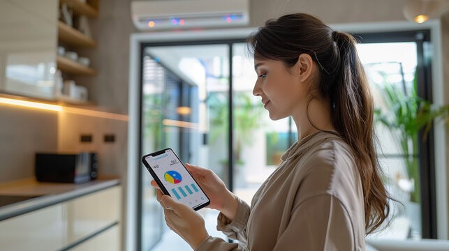 woman on tesla app managing her tesla powerwall 3