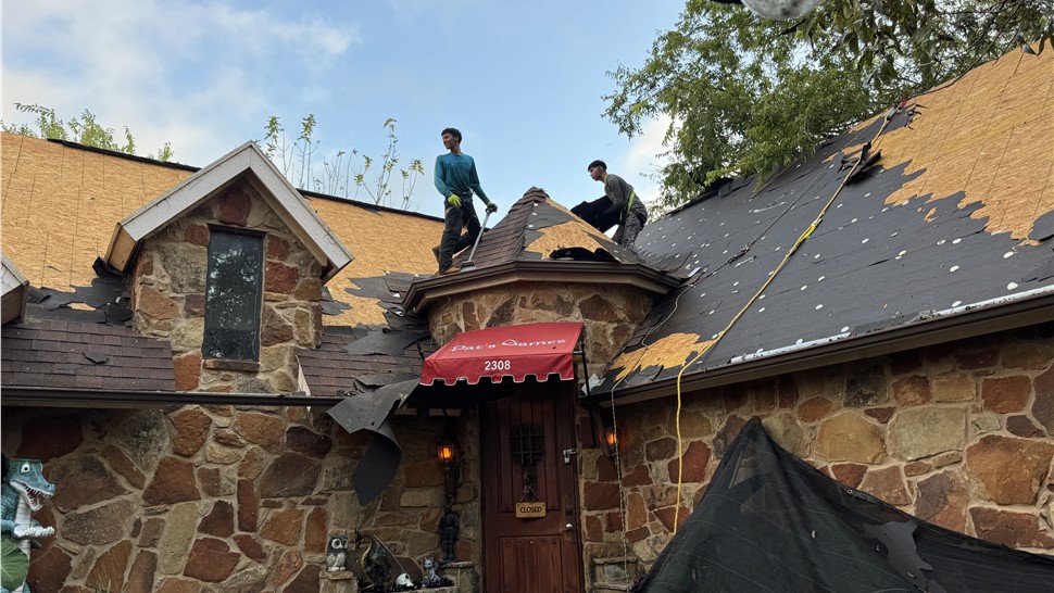 Commercial roof shingle installation in Austin TX