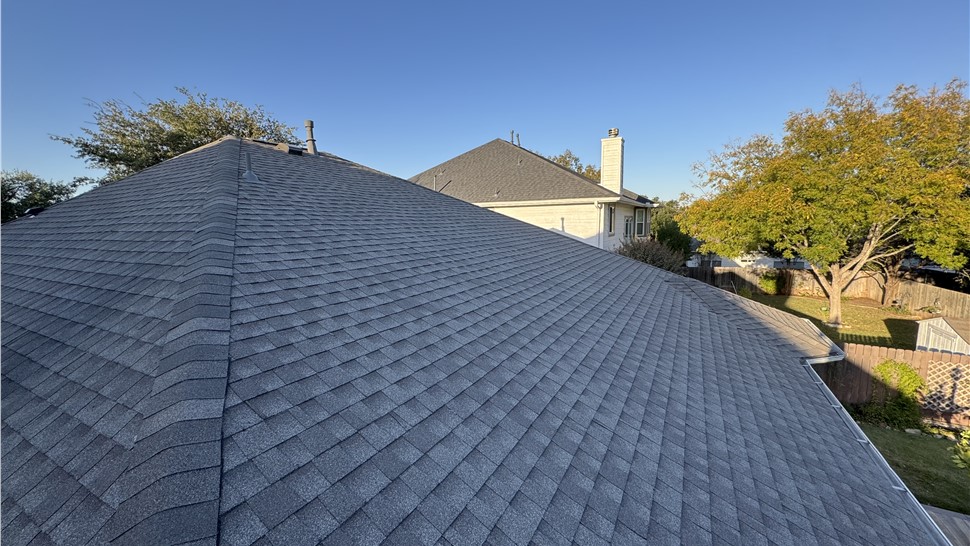 Completed residential roof in Round Rock TX after replacement