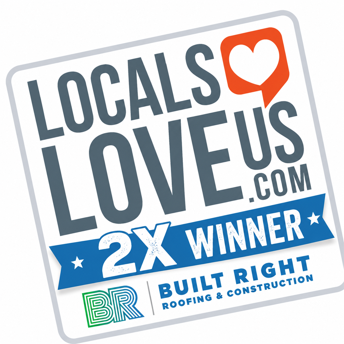 Built Right Roofing & Construction Voted #1 Roofer in Rapid City for the 2nd Year in a Row!