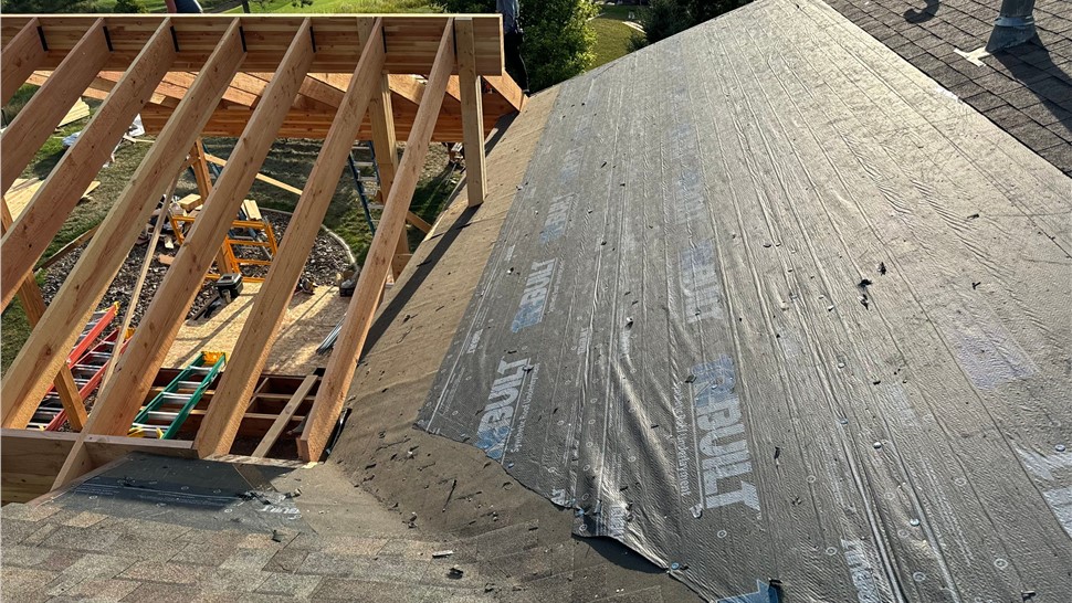 Roof and siding installation in progress on home in Rapid City, SD.