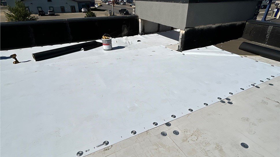 After image of GAF TPO commercial roof installation in Pierre SD.