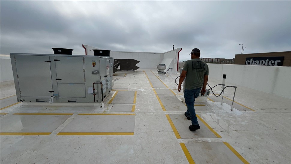 After image showing new PVC membrane commercial roof installation in Rapid City SD.