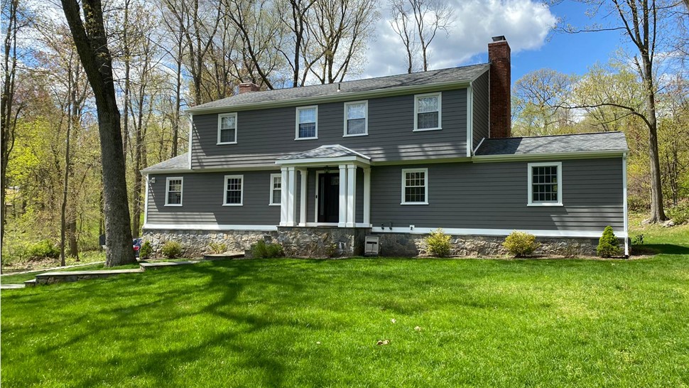 Portico, Siding Project in Stamford, CT by Burr Roofing, Siding & Windows