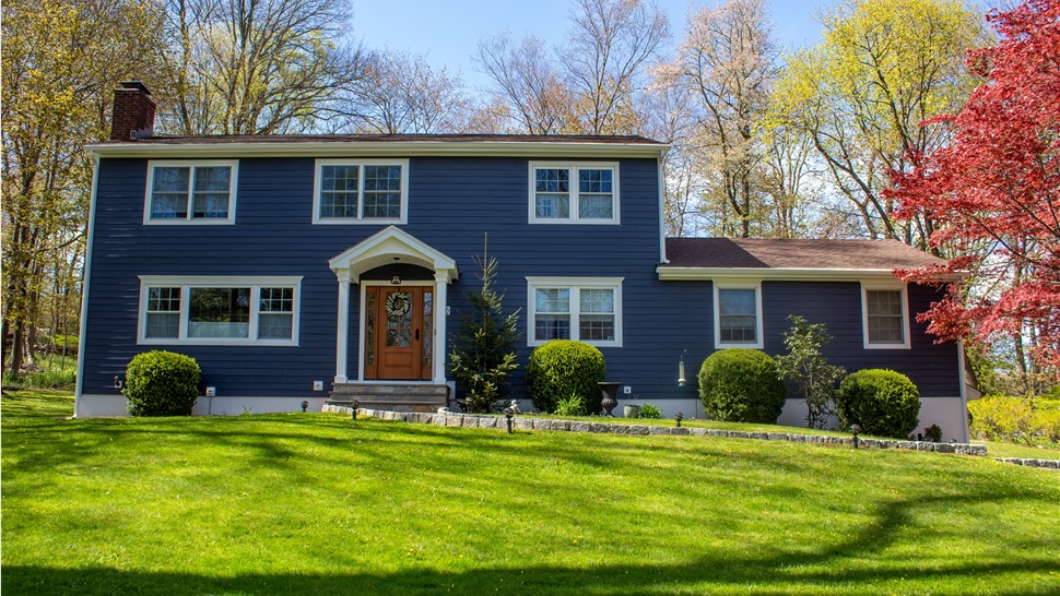 Siding, Windows, Portico, Gutters Project in Stamford, CT by Burr Roofing, Siding & Windows