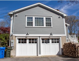 Gutters, Portico, Siding, Windows Project in Stamford, CT by Burr Roofing, Siding & Windows