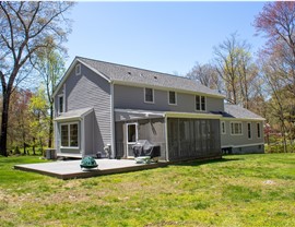 Doors, Gutters, Portico, Roofing, Siding, Windows Project in New Canaan, CT by Burr Roofing, Siding & Windows