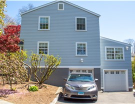 Portico, Siding, Windows Project in New Canaan, CT by Burr Roofing, Siding & Windows