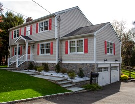 Portico, Siding, Windows Project in Stamford, CT by Burr Roofing, Siding & Windows