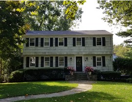 Portico, Siding, Windows Project in New Canaan, CT by Burr Roofing, Siding & Windows