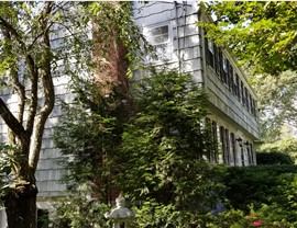 Portico, Siding, Windows Project in New Canaan, CT by Burr Roofing, Siding & Windows