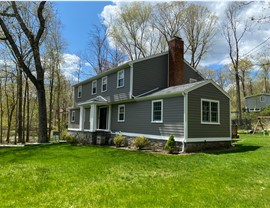 Portico, Siding Project in Stamford, CT by Burr Roofing, Siding & Windows