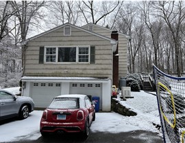 Gutters, Portico, Siding, Windows Project in Stamford, CT by Burr Roofing, Siding & Windows