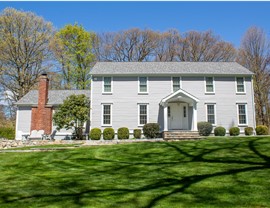 Doors, Gutters, Portico, Roofing, Siding, Windows Project in New Canaan, CT by Burr Roofing, Siding & Windows