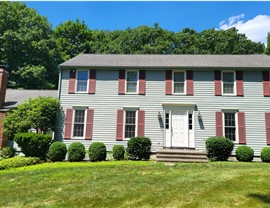 Doors, Gutters, Portico, Roofing, Siding, Windows Project in New Canaan, CT by Burr Roofing, Siding & Windows