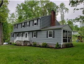 Portico, Siding Project in Stamford, CT by Burr Roofing, Siding & Windows