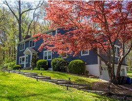 Gutters, Portico, Siding, Windows Project in Stamford, CT by Burr Roofing, Siding & Windows