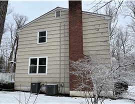 Gutters, Portico, Siding, Windows Project in Stamford, CT by Burr Roofing, Siding & Windows