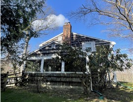 Gutters, Portico, Siding, Windows Project in Stamford, CT by Burr Roofing, Siding & Windows