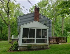 Portico, Siding Project in Stamford, CT by Burr Roofing, Siding & Windows