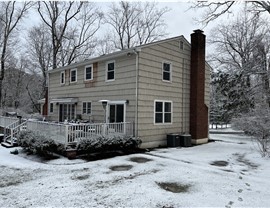 Gutters, Portico, Siding, Windows Project in Stamford, CT by Burr Roofing, Siding & Windows