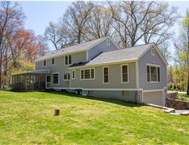 Doors, Gutters, Portico, Roofing, Siding, Windows Project in New Canaan, CT by Burr Roofing, Siding & Windows