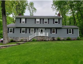 Portico, Siding Project in Stamford, CT by Burr Roofing, Siding & Windows