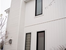 exterior portfolio white siding on two story home