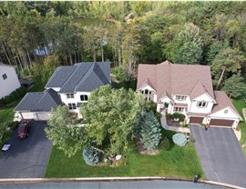 drone image of black roof from owens corning